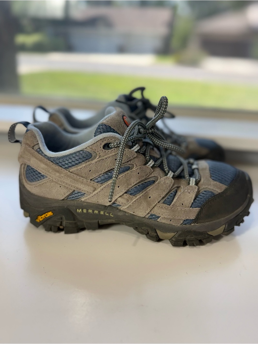 Merrell Gray and Blue Women's Trail Sneakers